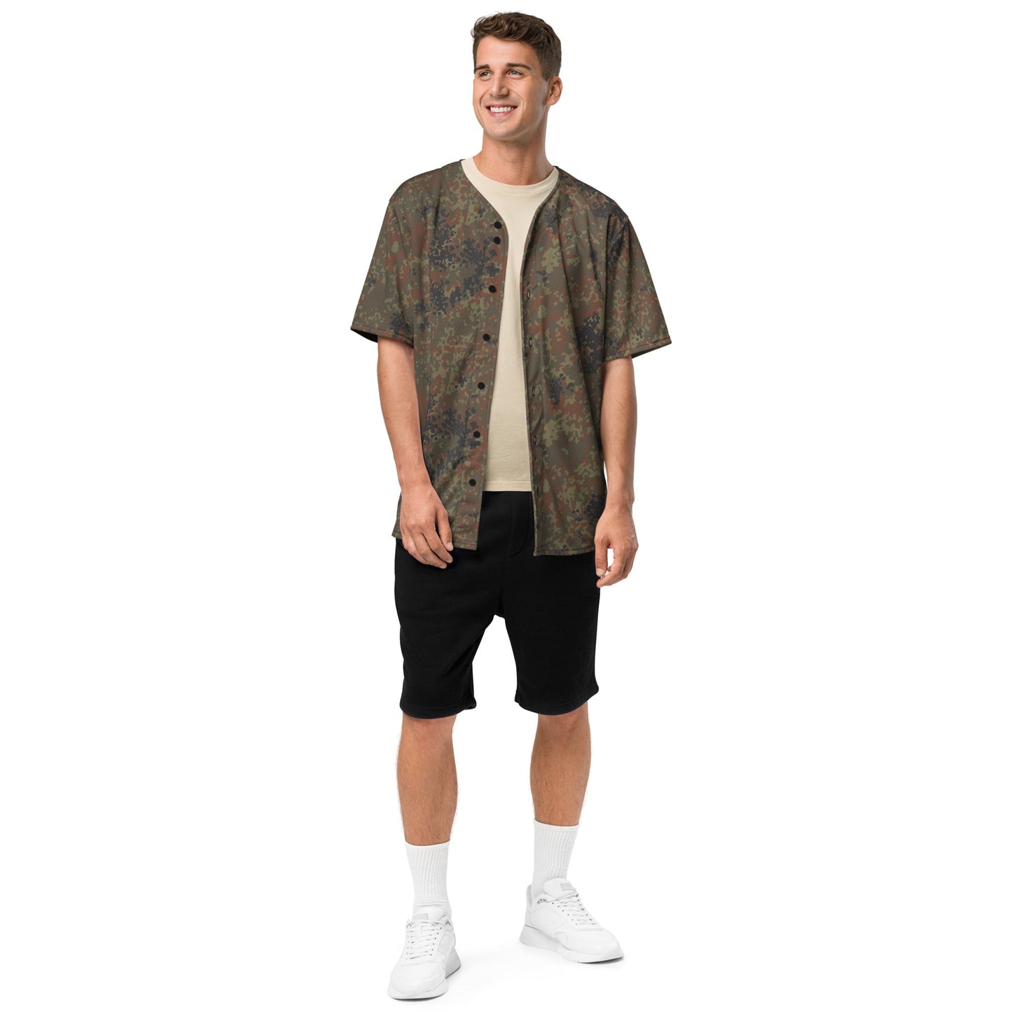 German Flecktarn CAMO Unisex Baseball Jersey