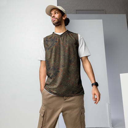 German Flecktarn CAMO Unisex Basketball Jersey - 2XS