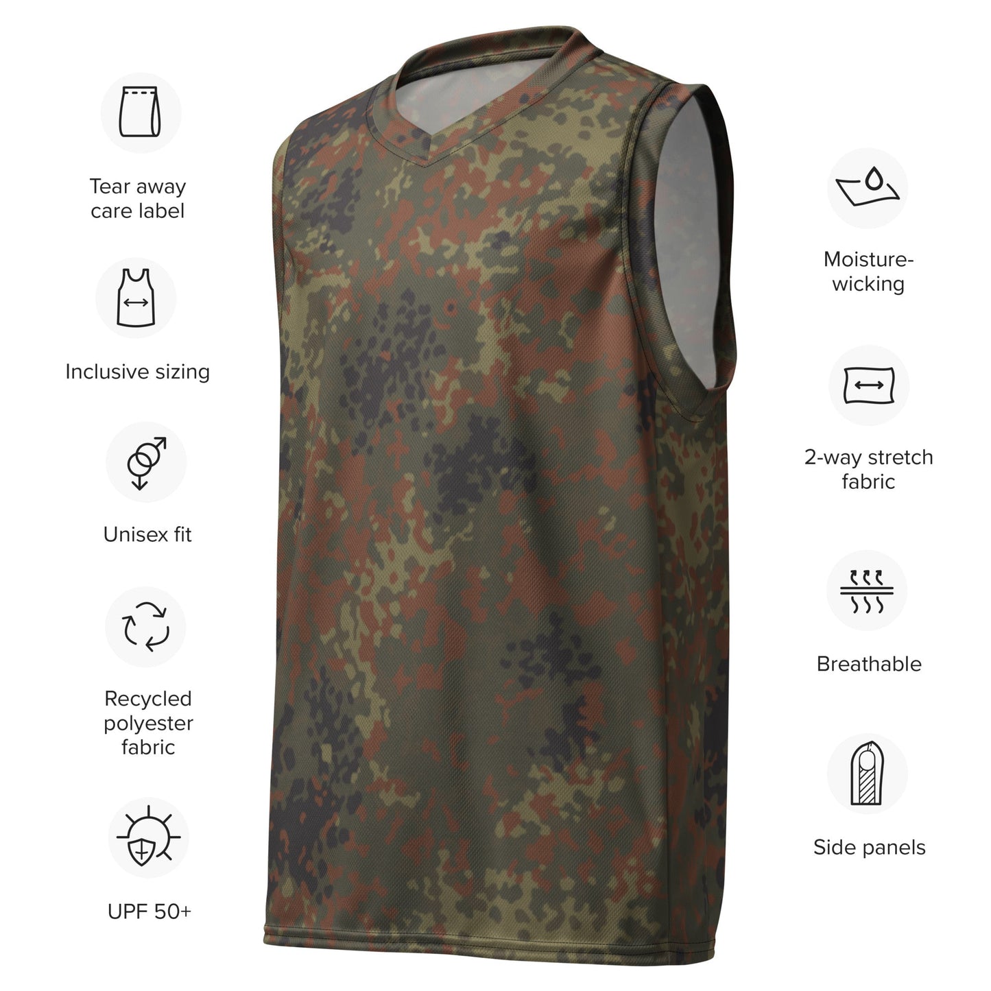 German Flecktarn CAMO unisex basketball jersey Basketball Jerseys