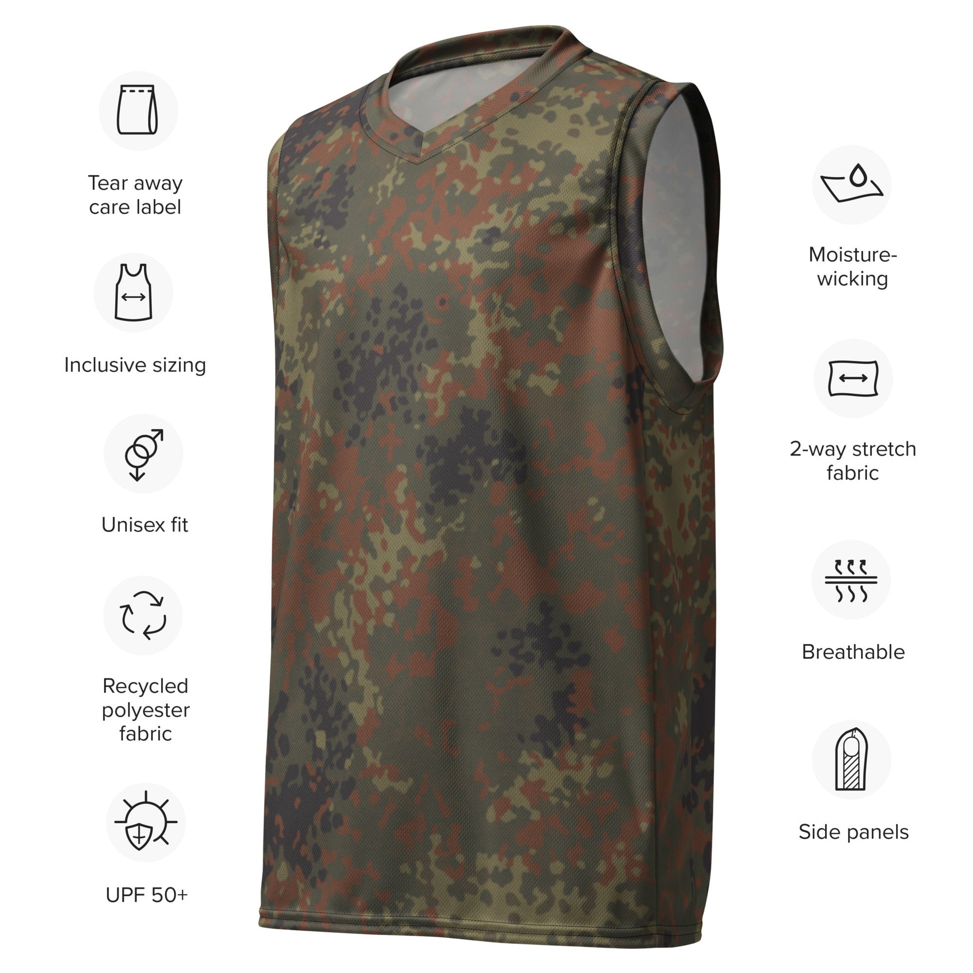 German Flecktarn CAMO unisex basketball jersey Basketball Jerseys