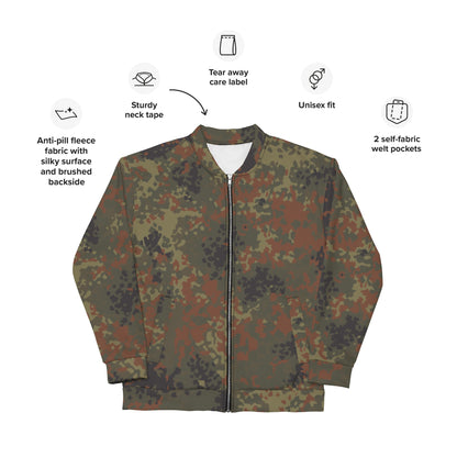 German Flecktarn CAMO Unisex Bomber Jacket - Jackets