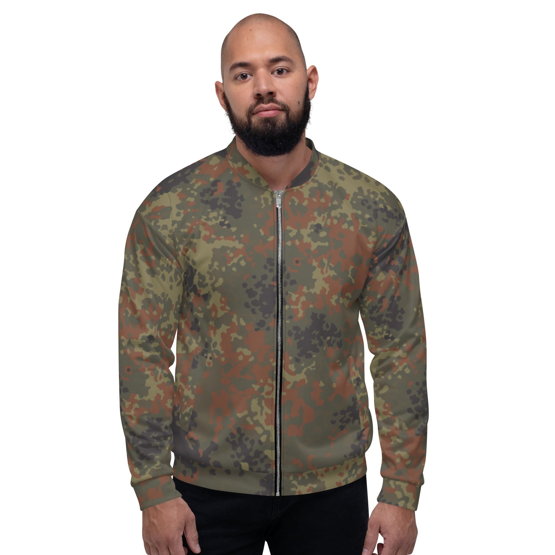 German Flecktarn CAMO Unisex Bomber Jacket - Jackets