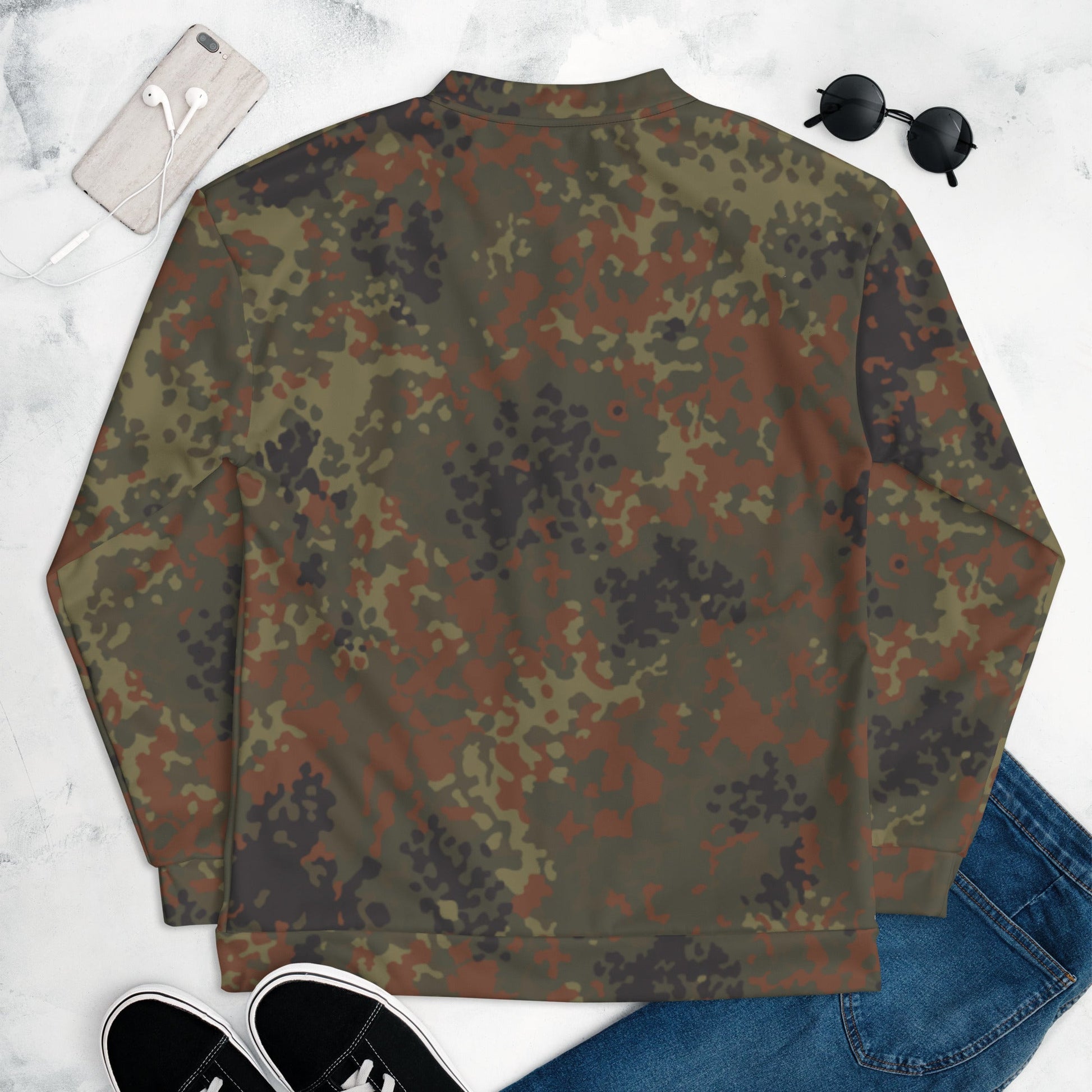German Flecktarn CAMO Unisex Bomber Jacket - Jackets
