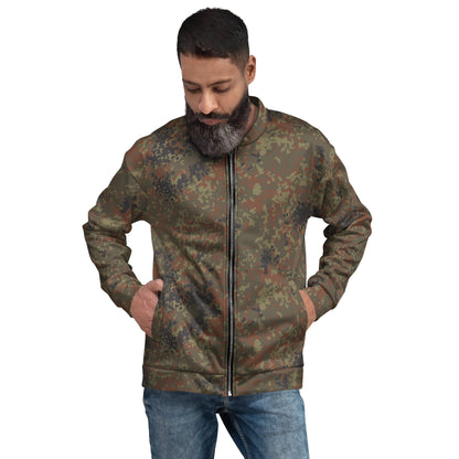 German Flecktarn CAMO Unisex Bomber Jacket - XS