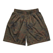 Flecktarn Bundeswehr Woodland CAMO Unisex Mesh Shorts - 2XS