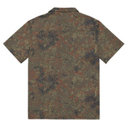 Flecktarn Bundeswehr Woodland CAMO Unisex Short-Sleeve Button Shirt - Button-Up