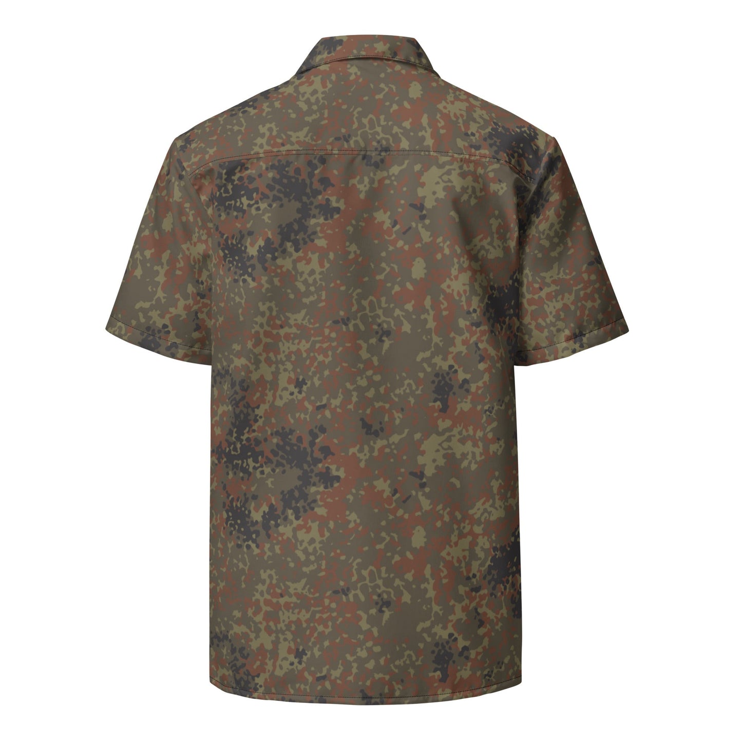 German Flecktarn CAMO Unisex Short-Sleeve Button Shirt