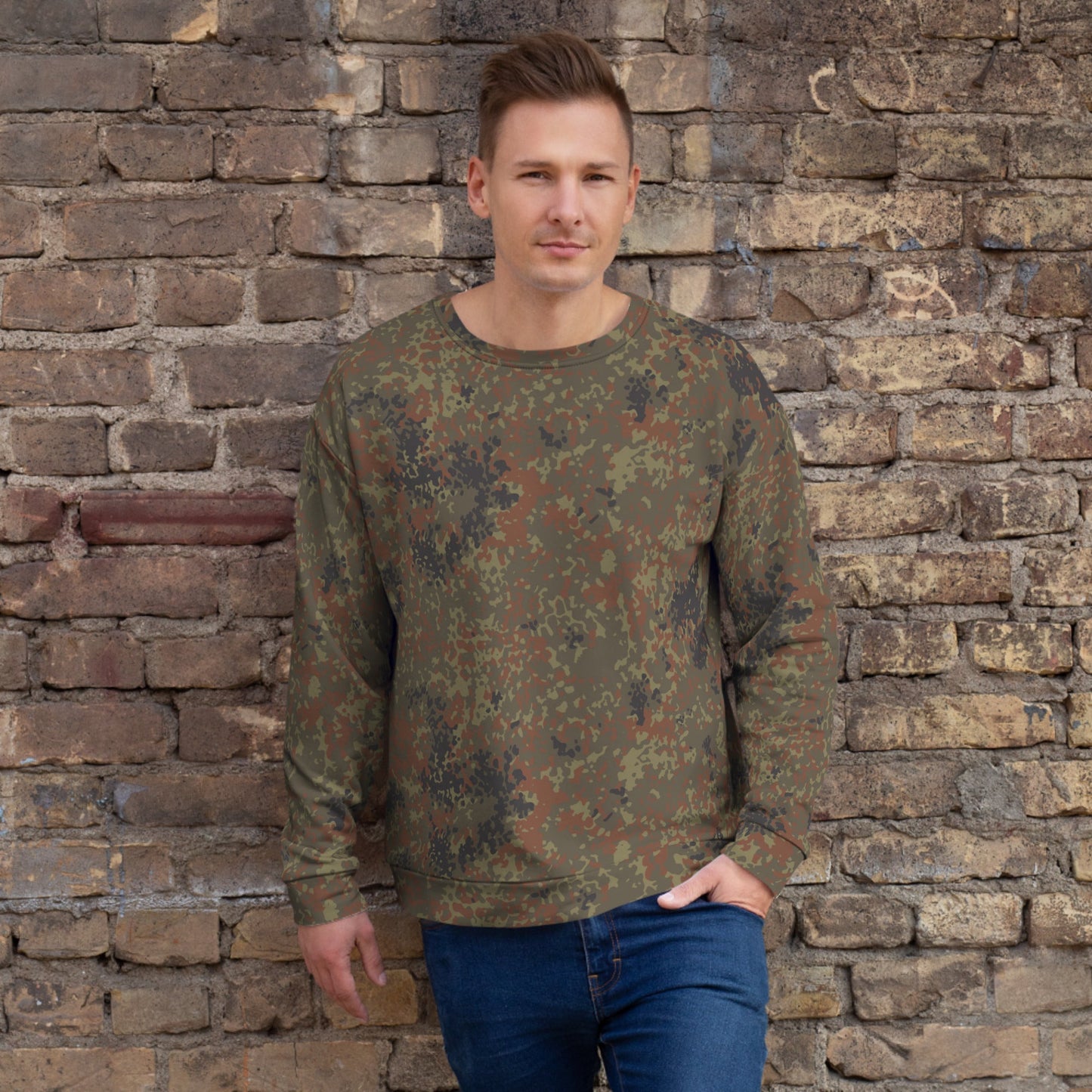 German Flecktarn CAMO Unisex Sweatshirt - XS
