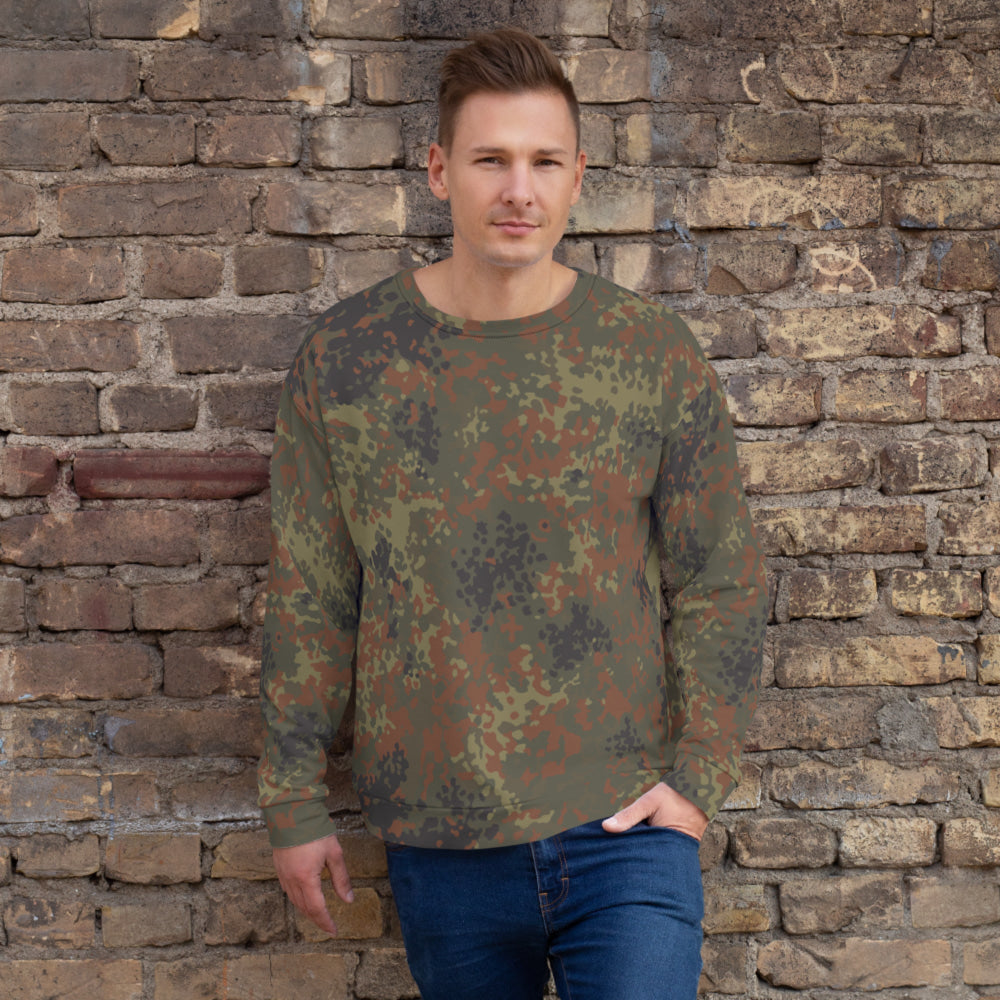 German Flecktarn CAMO Unisex Sweatshirt - XS