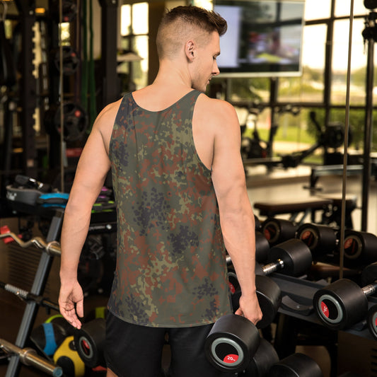 German Flecktarn CAMO Unisex Tank Top - Tops