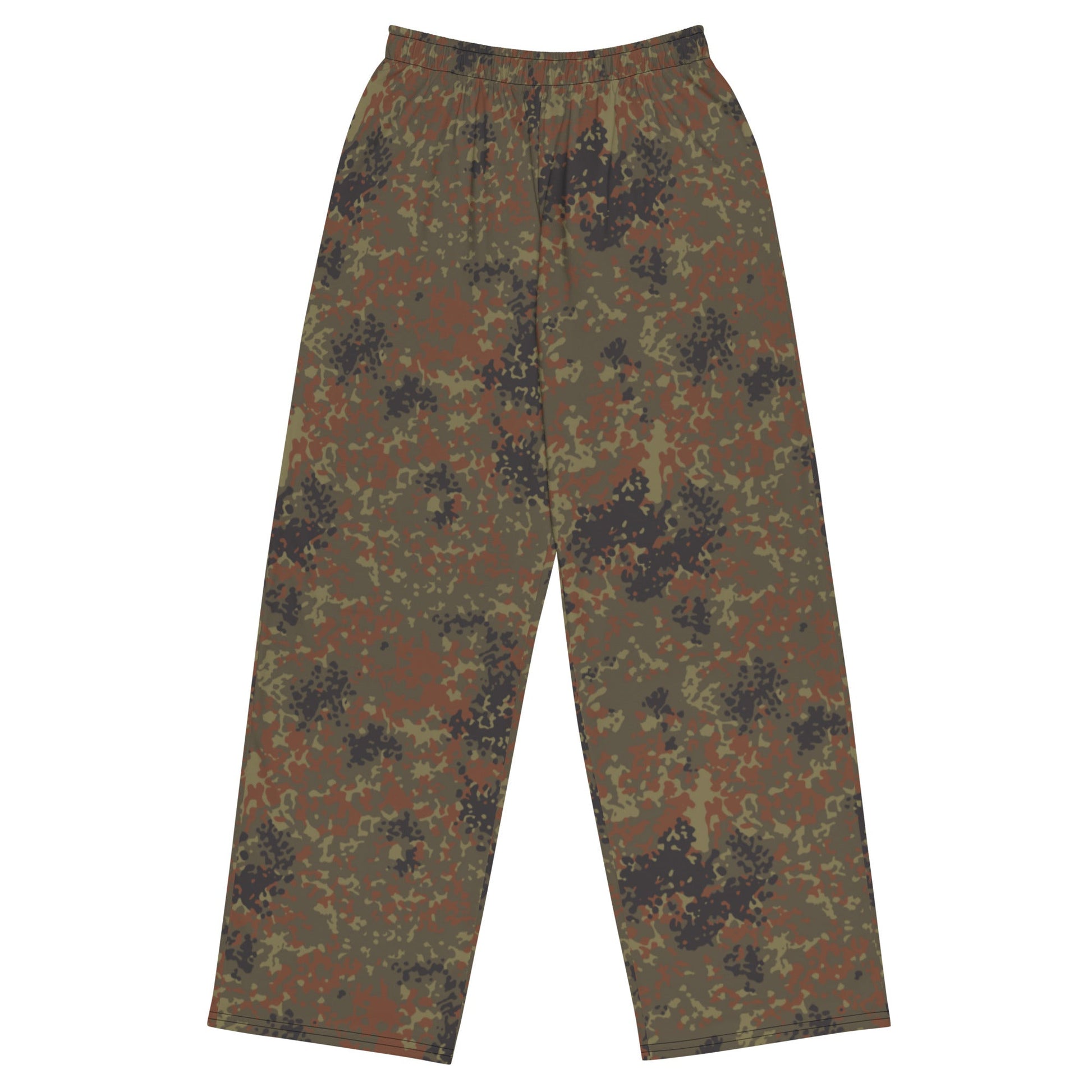 German Flecktarn CAMO Unisex Wide-Leg Leisure Pants - 2XS