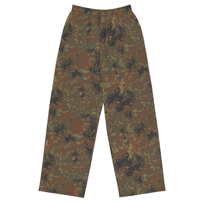 German Flecktarn CAMO Unisex Wide-Leg Leisure Pants - 2XS