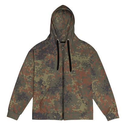 German Flecktarn CAMO Unisex zip hoodie 2XS Zip Hoodies