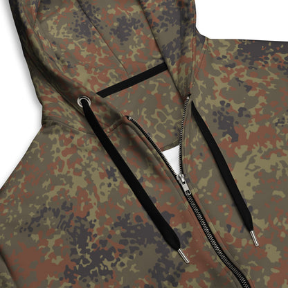 German Flecktarn CAMO Unisex Zip Hoodie