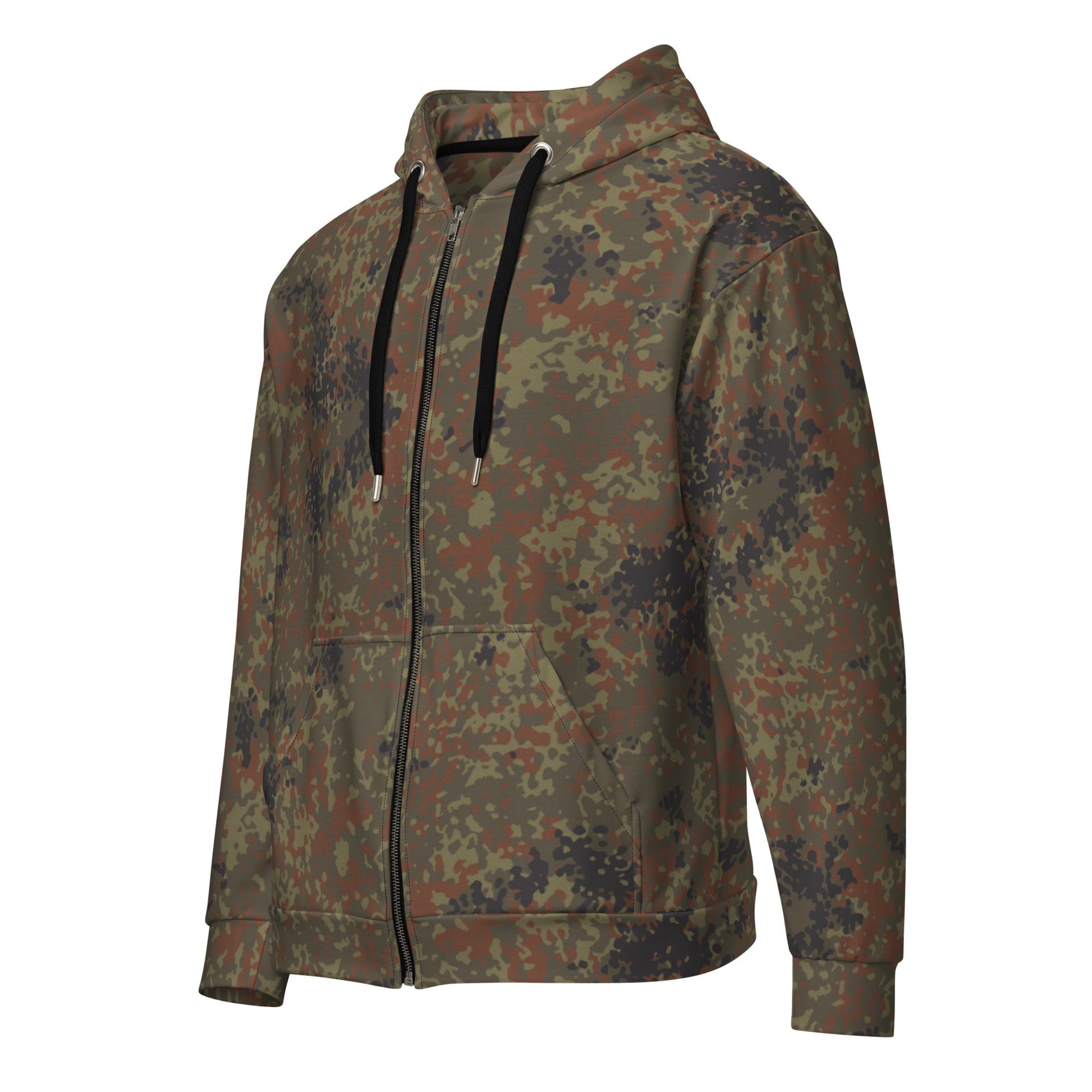 German Flecktarn CAMO Unisex Zip Hoodie