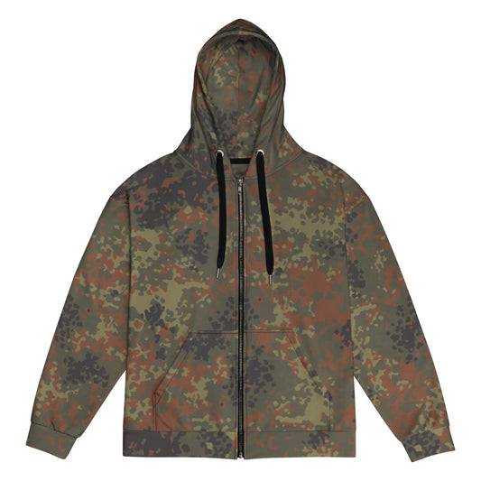 German Flecktarn CAMO Unisex zip hoodie - Zip Hoodie