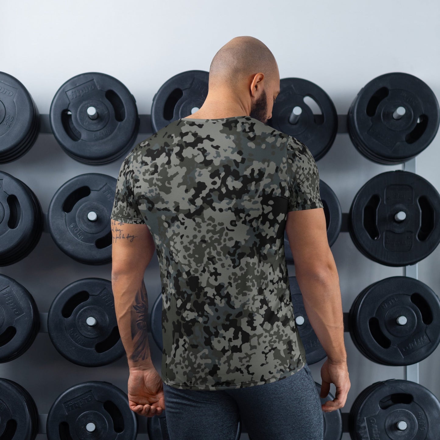 German Flecktarn Urban CAMO Mens athletic t-shirt - Athletic T-Shirts