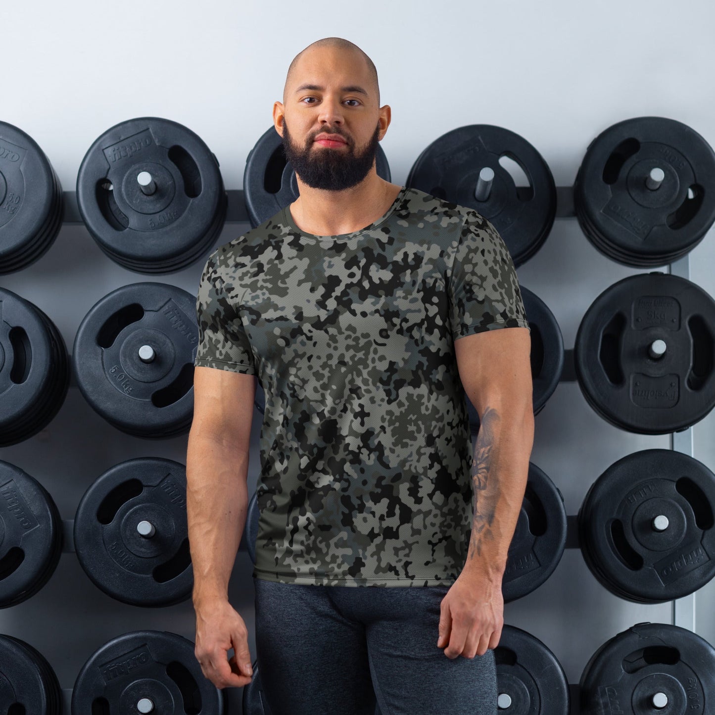 German Flecktarn Urban CAMO Mens athletic t-shirt - XS - Athletic T-Shirts