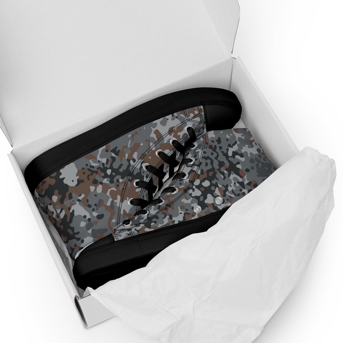 German Flecktarn Urban CAMO Mens High-Top Canvas Shoes