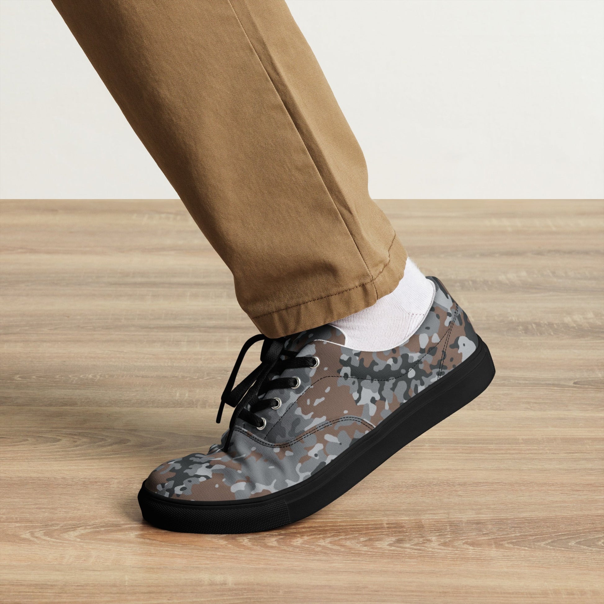 German Flecktarn Urban CAMO Mens Lace-Up Canvas Shoes - Lace-up