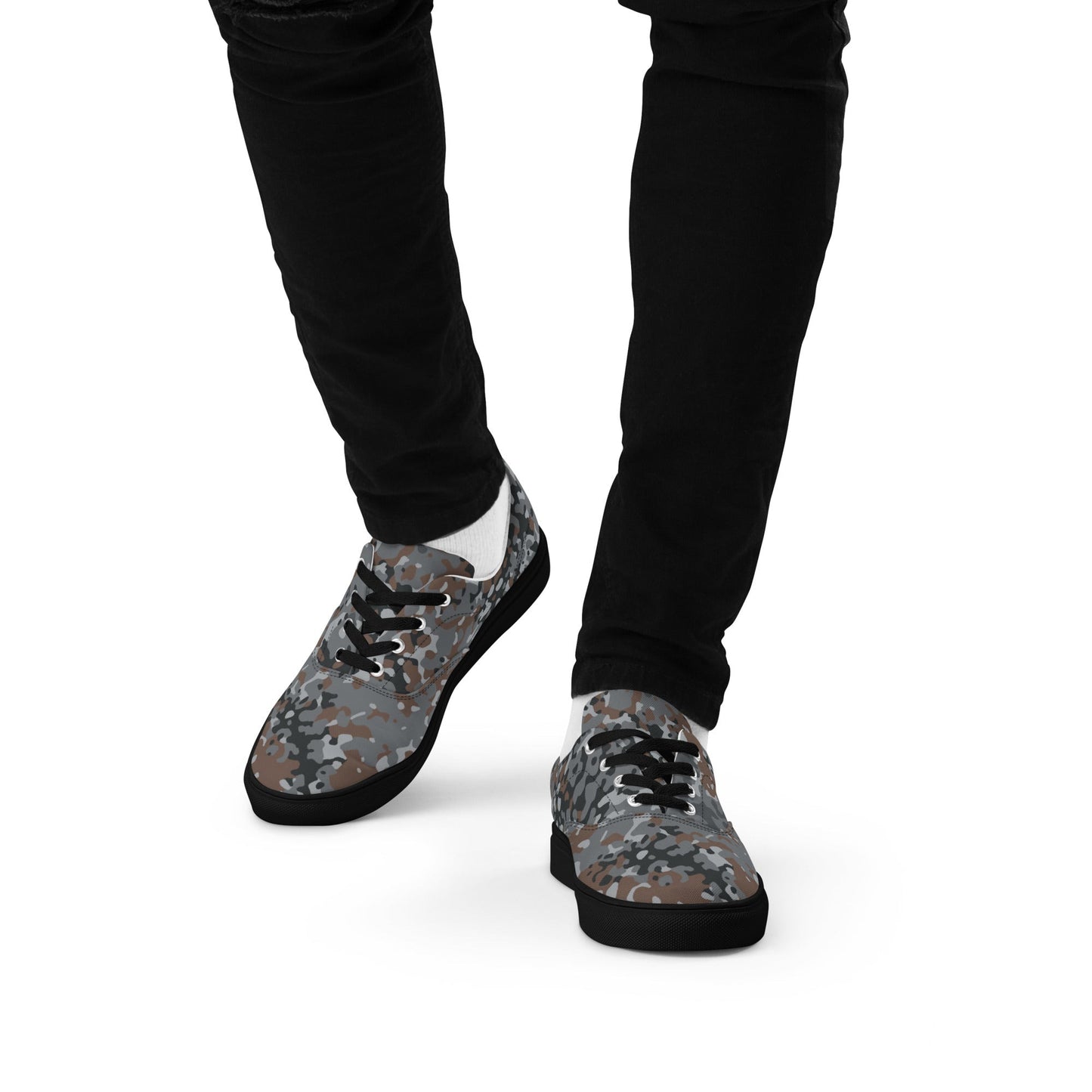 German Flecktarn Urban CAMO Mens Lace-Up Canvas Shoes - Lace-up