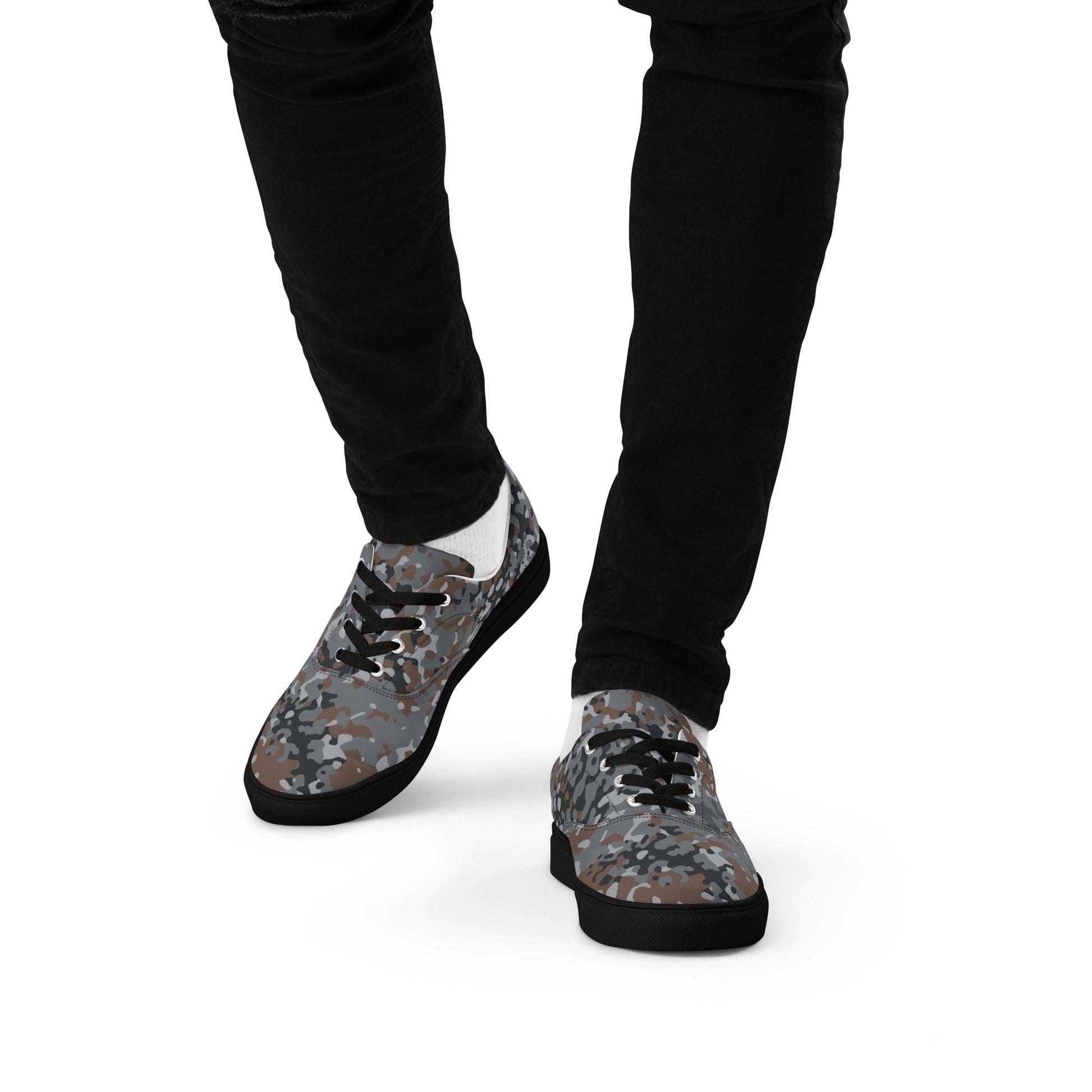 German Flecktarn Urban CAMO Mens Lace-Up Canvas Shoes - Lace-up