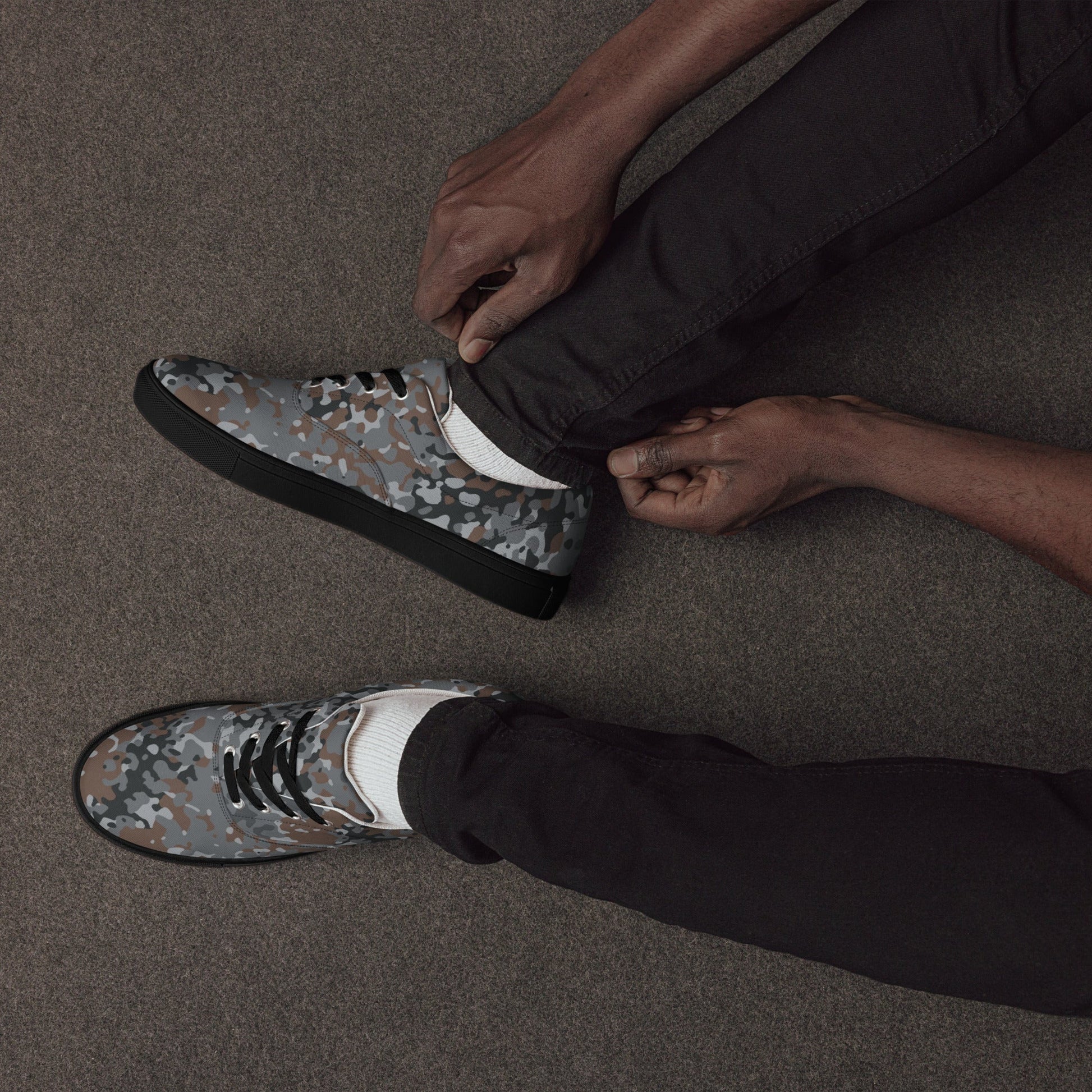 German Flecktarn Urban CAMO Mens Lace-Up Canvas Shoes - Lace-up