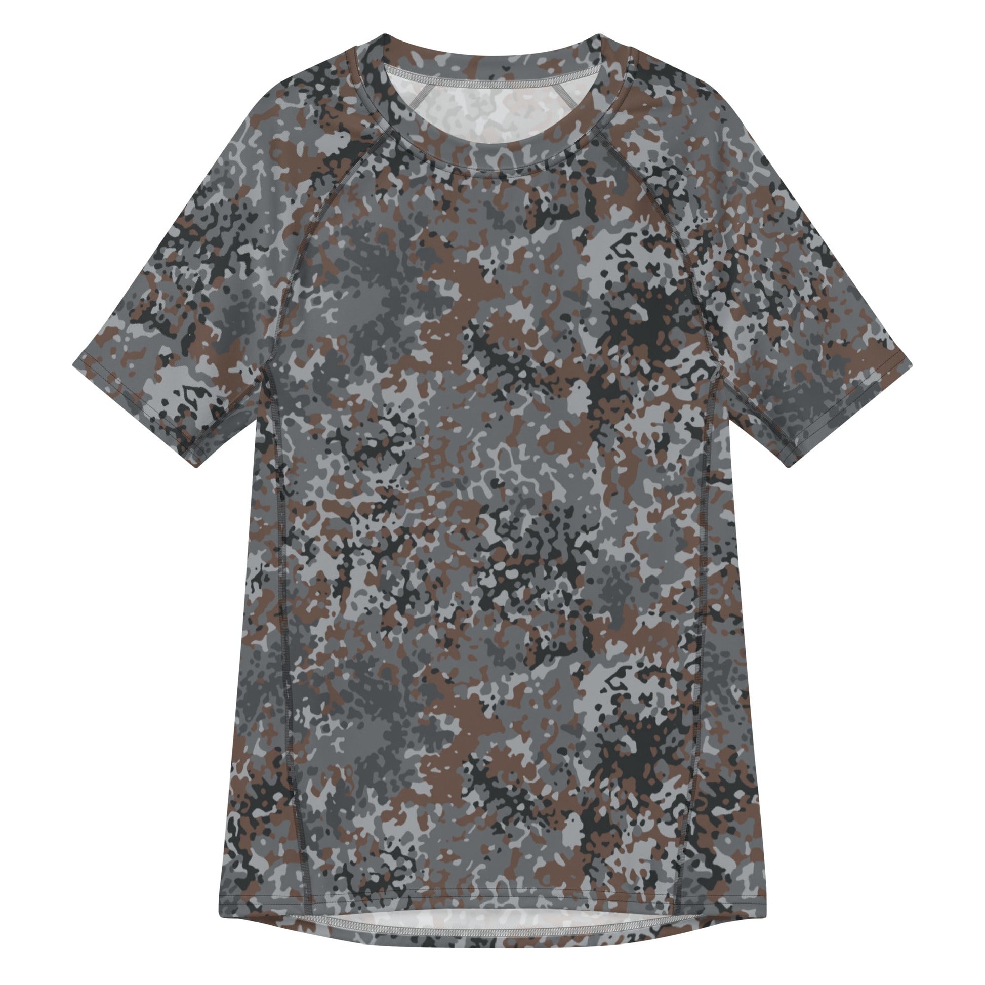 German Flecktarn Urban CAMO Mens Short-Sleeve Rash Guard - 2XS