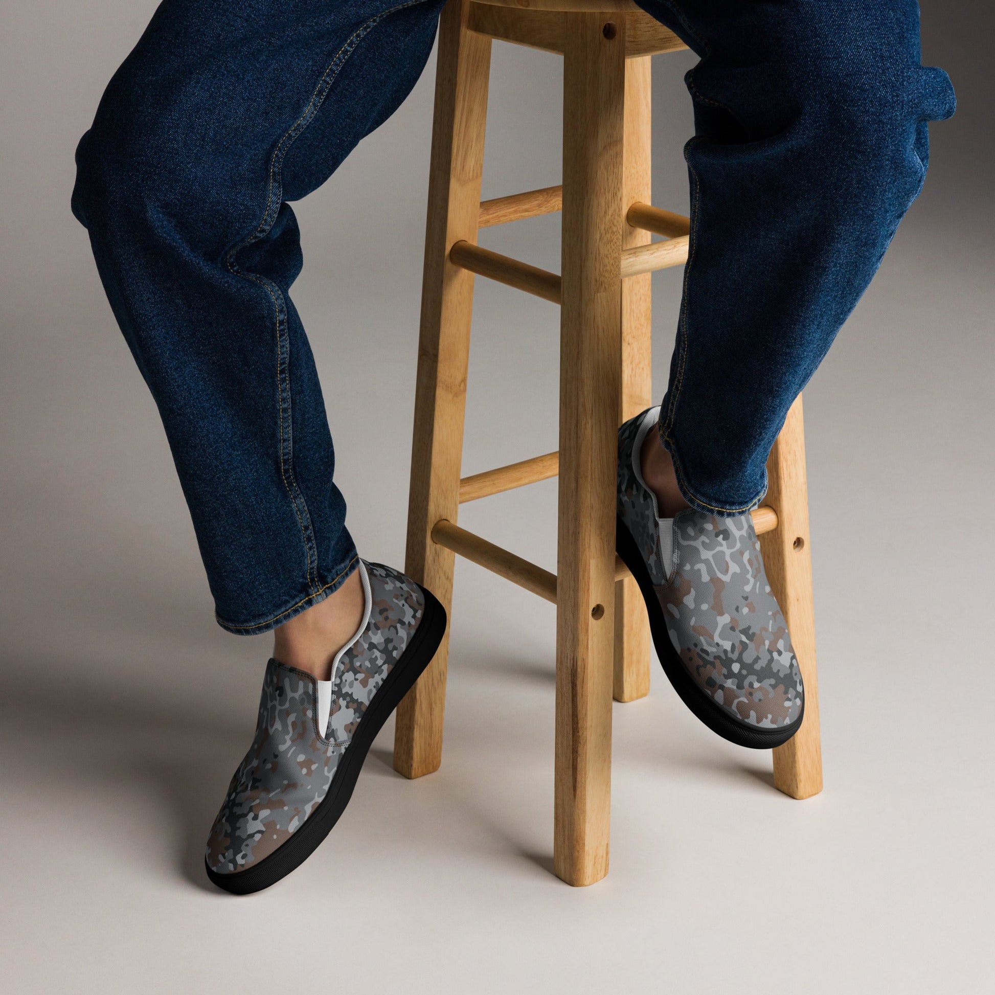 German Flecktarn Urban CAMO Mens Slip-On Canvas Shoes