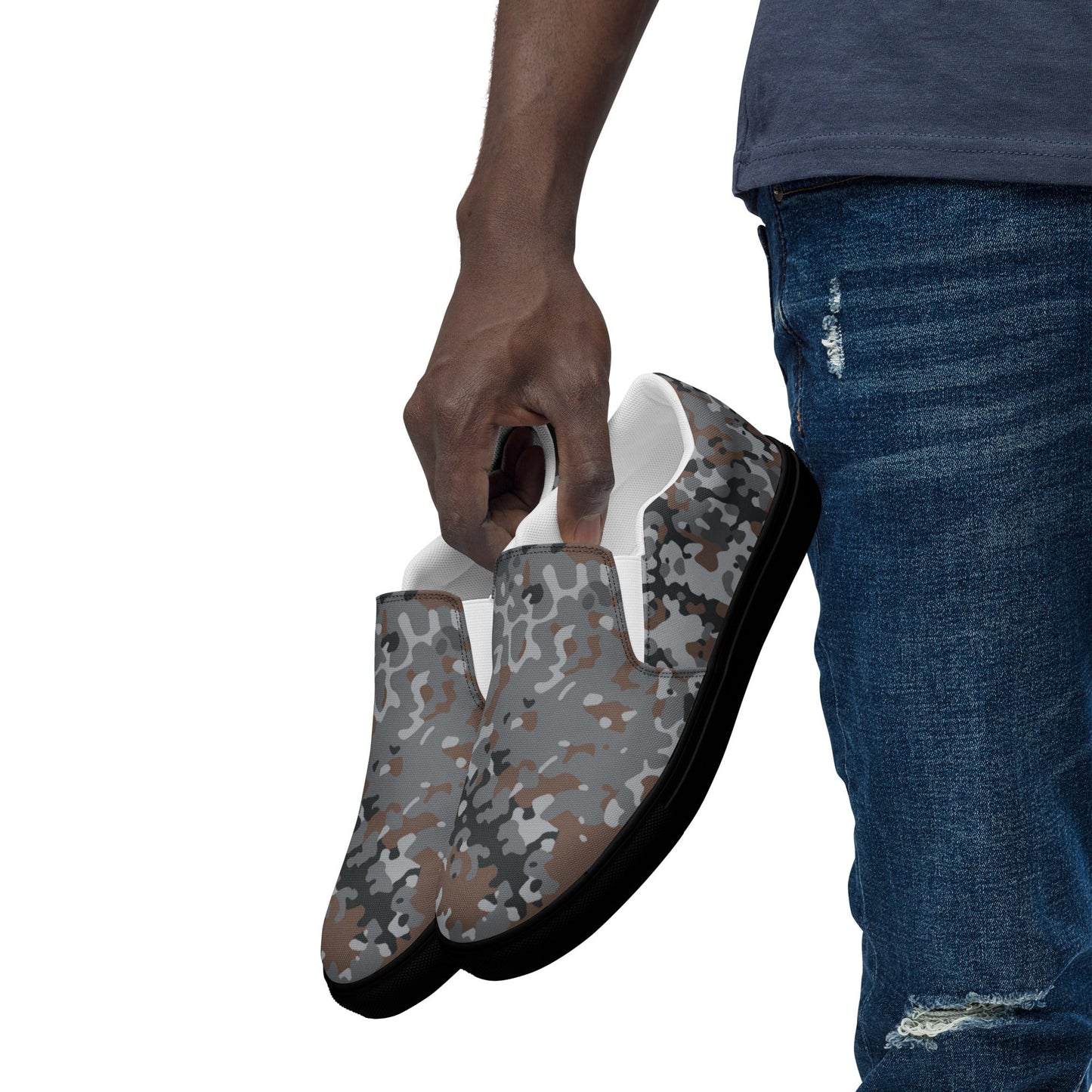 German Flecktarn Urban CAMO Mens Slip-On Canvas Shoes
