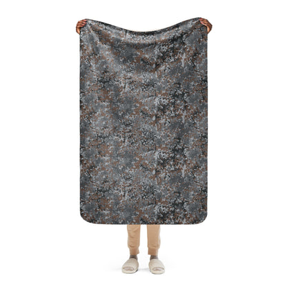 German Flecktarn Urban CAMO Sherpa Blanket - 37″×57″