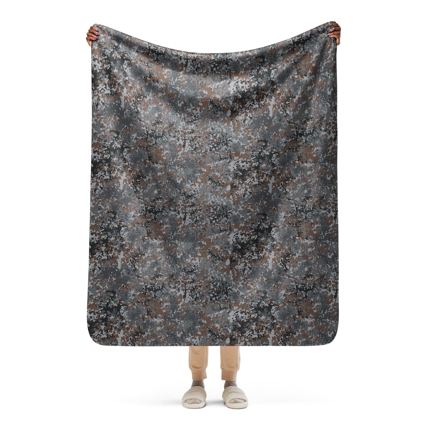German Flecktarn Urban CAMO Sherpa Blanket - 50″×60″