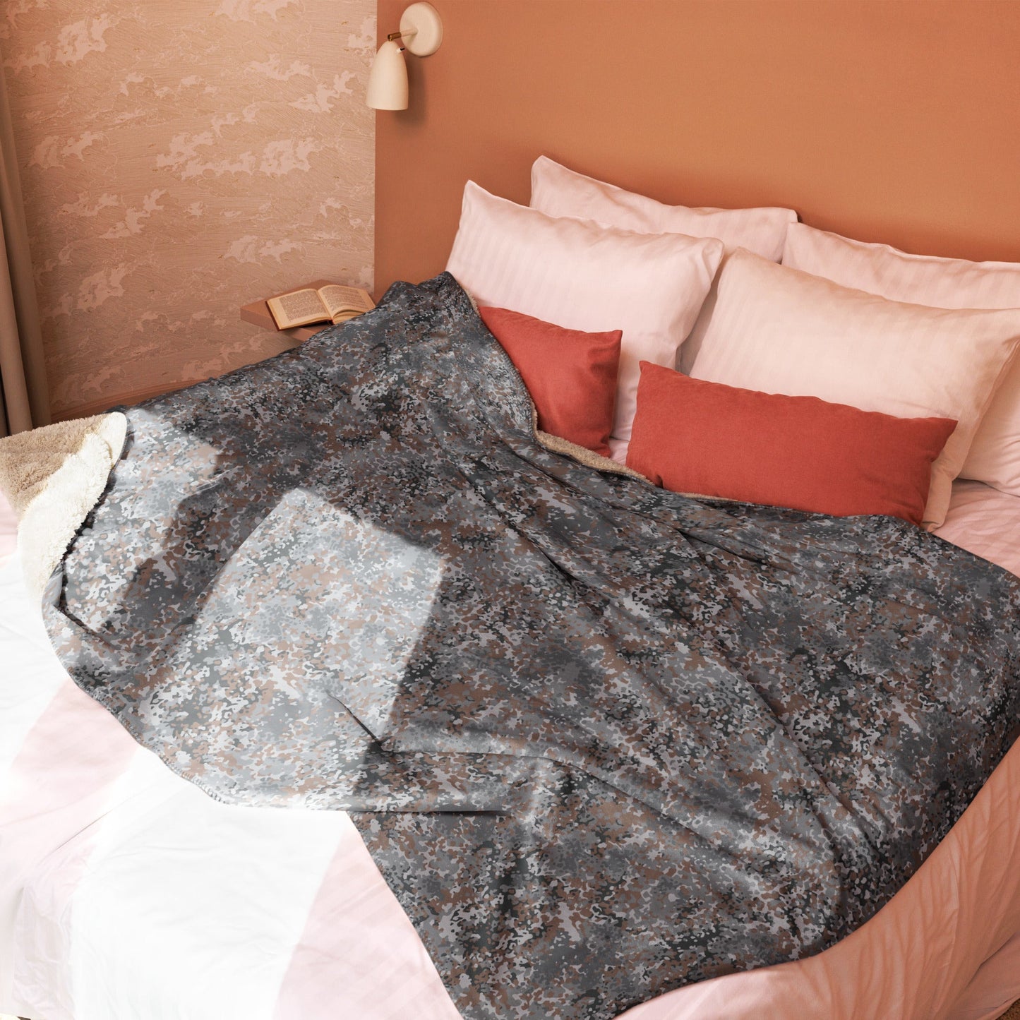 German Flecktarn Urban CAMO Sherpa Blanket