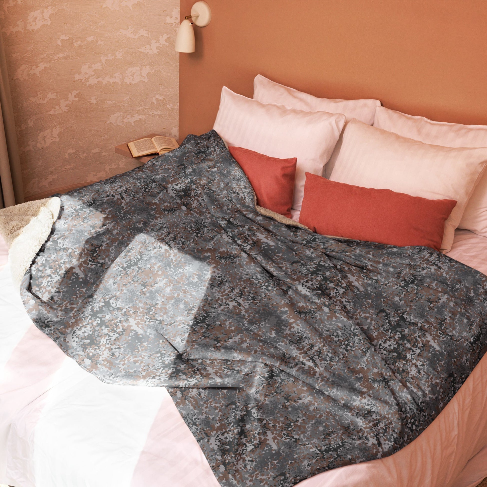 German Flecktarn Urban CAMO Sherpa Blanket