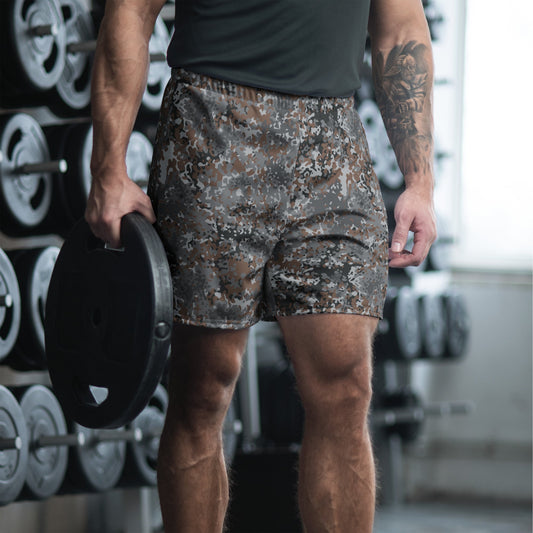 German Flecktarn Urban CAMO Unisex Athletic Long Shorts - 2XS