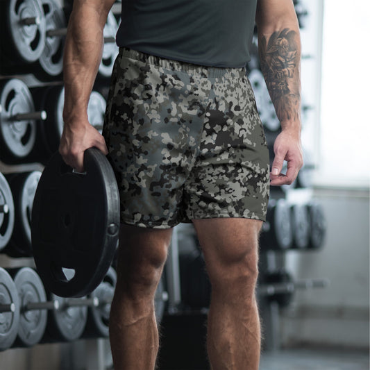 German Flecktarn Urban CAMO Unisex Athletic Long Shorts - 2XS
