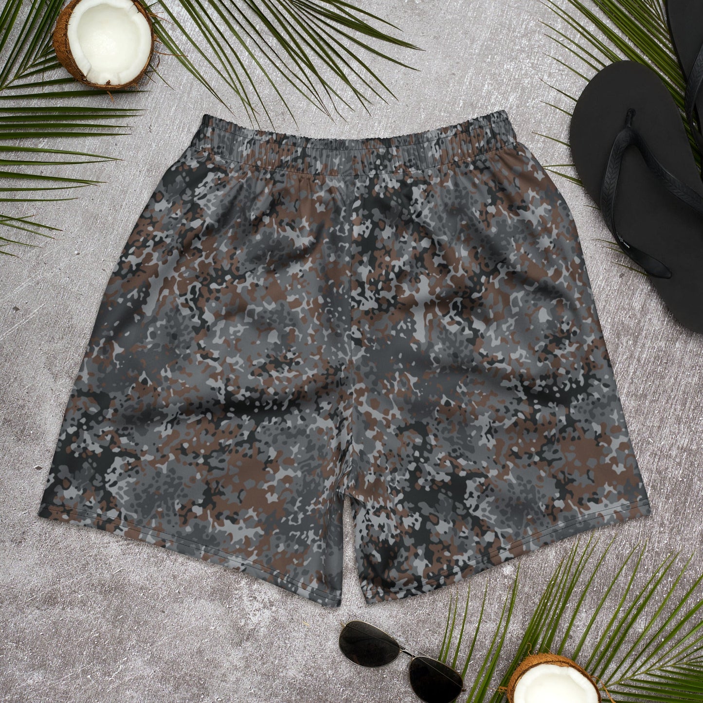 German Flecktarn Urban CAMO Unisex Athletic Long Shorts