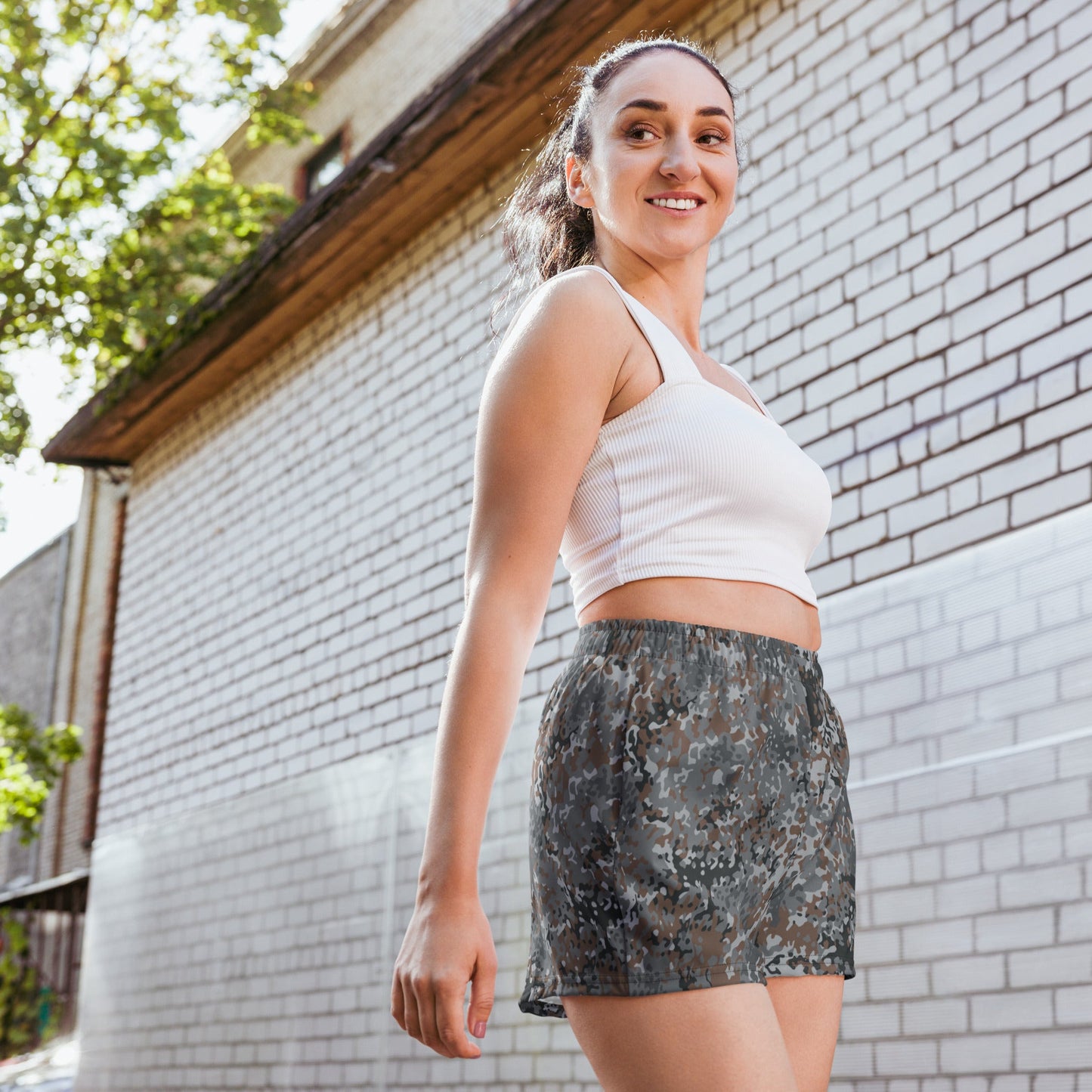 German Flecktarn Urban CAMO Unisex Athletic Shorts