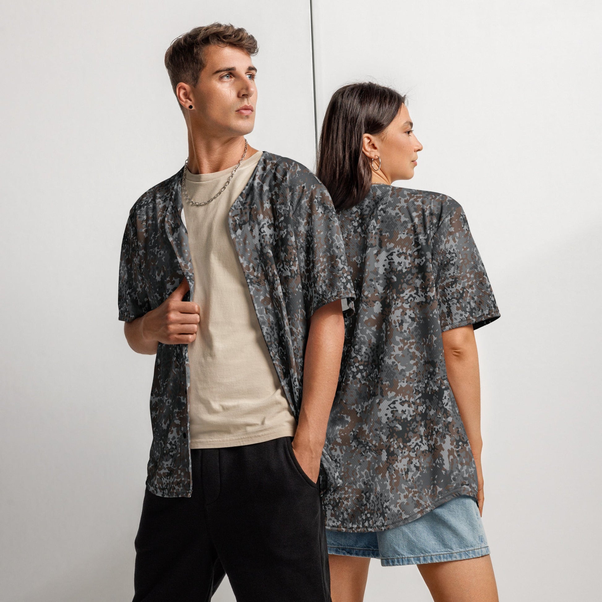 German Flecktarn Urban CAMO Unisex Baseball Jersey - 2XS