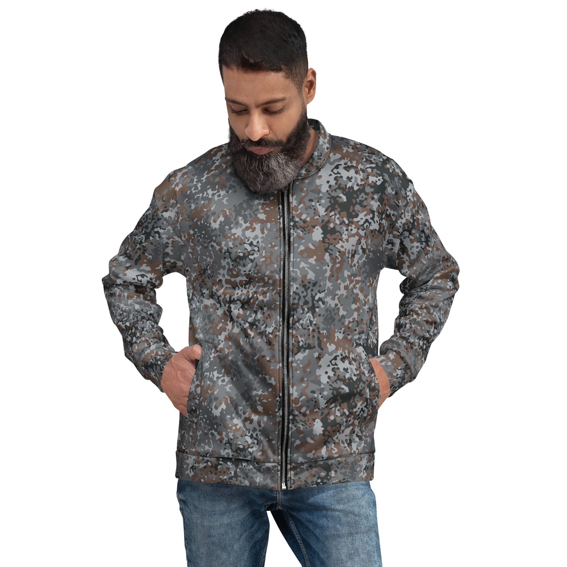 German Flecktarn Urban CAMO Unisex Bomber Jacket - XS