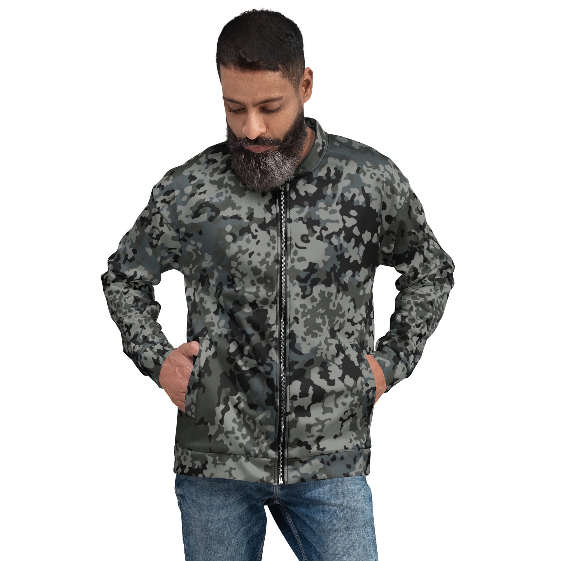 German Flecktarn Urban CAMO Unisex Bomber Jacket - XS - Jackets