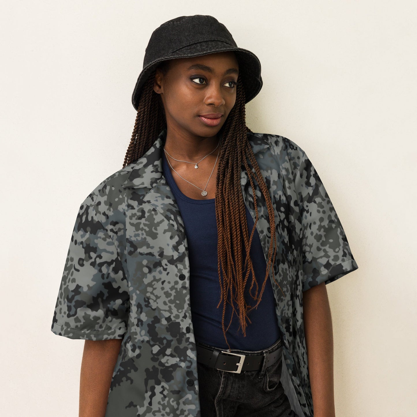 German Flecktarn Urban CAMO Unisex button shirt - Button Shirts