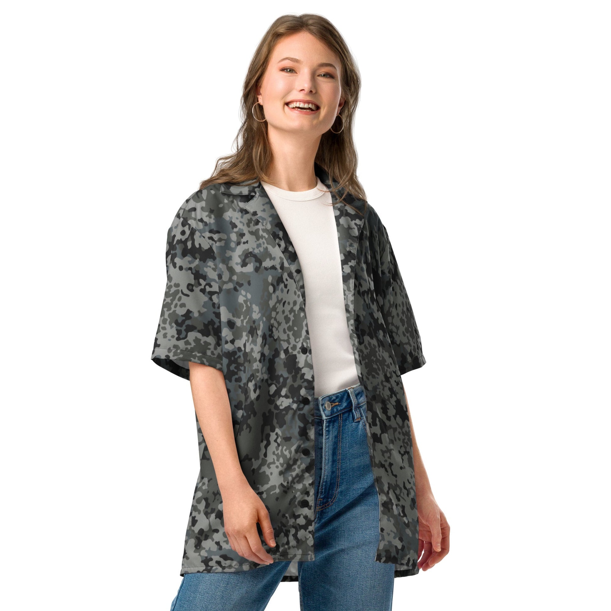 German Flecktarn Urban CAMO Unisex button shirt - Button Shirts