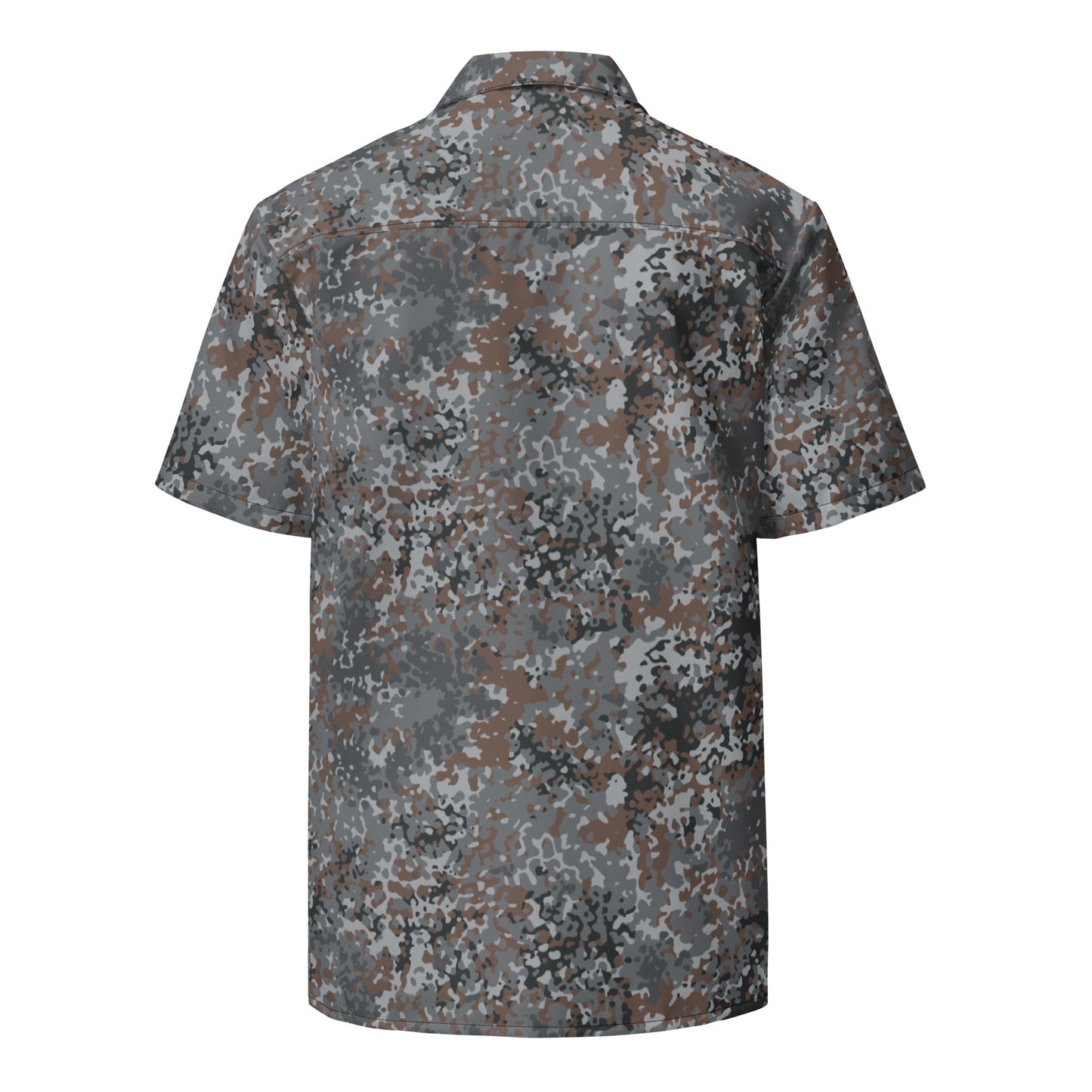 German Flecktarn Urban CAMO Unisex Short-Sleeve Button Shirt