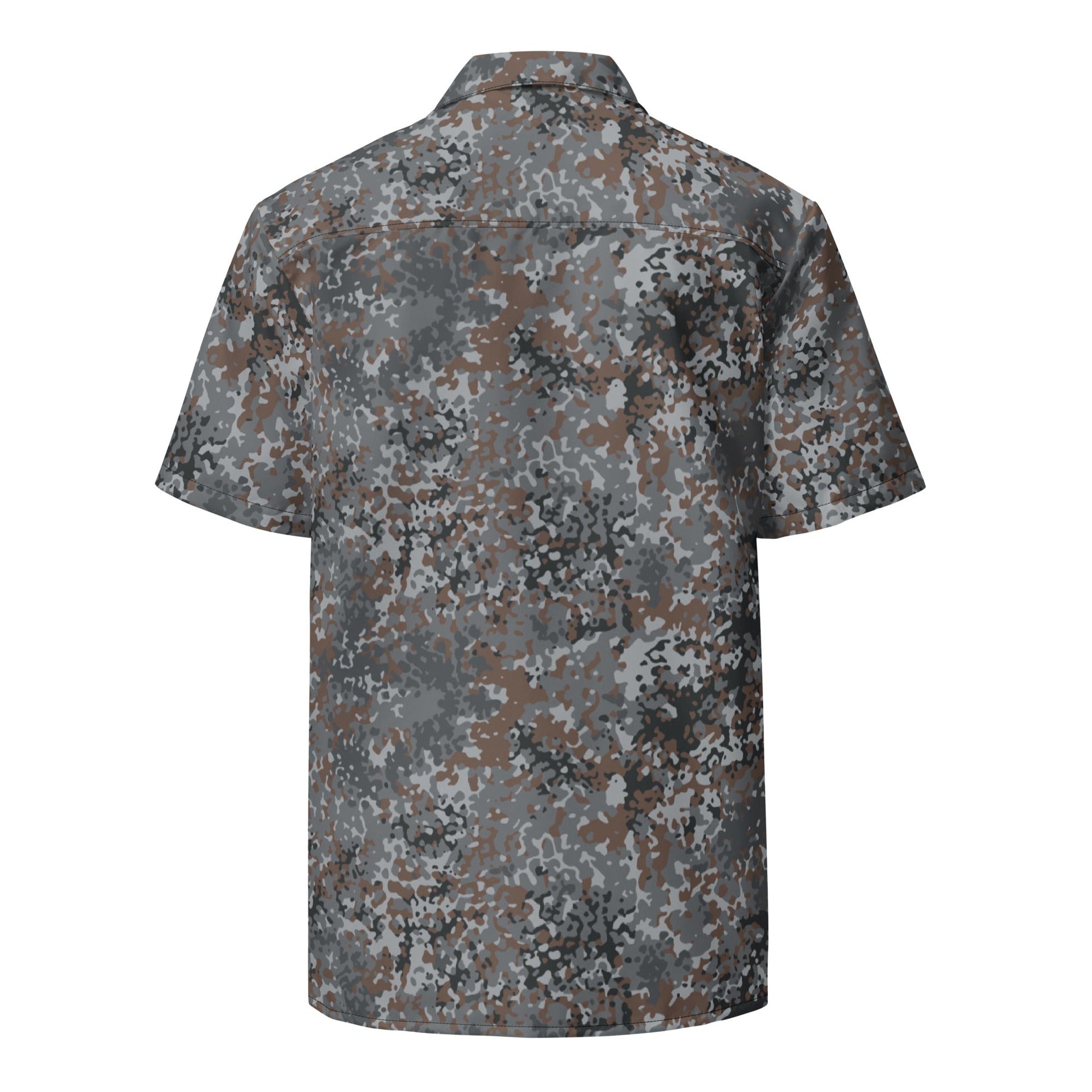 German Flecktarn Urban CAMO Unisex Short-Sleeve Button Shirt