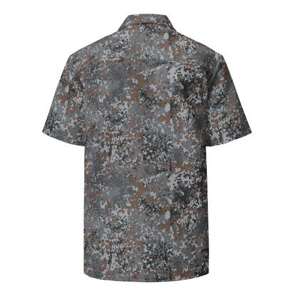 German Flecktarn Urban CAMO Unisex Short-Sleeve Button Shirt