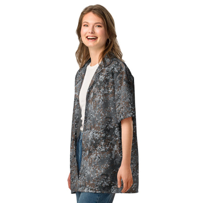 German Flecktarn Urban CAMO Unisex Short-Sleeve Button Shirt