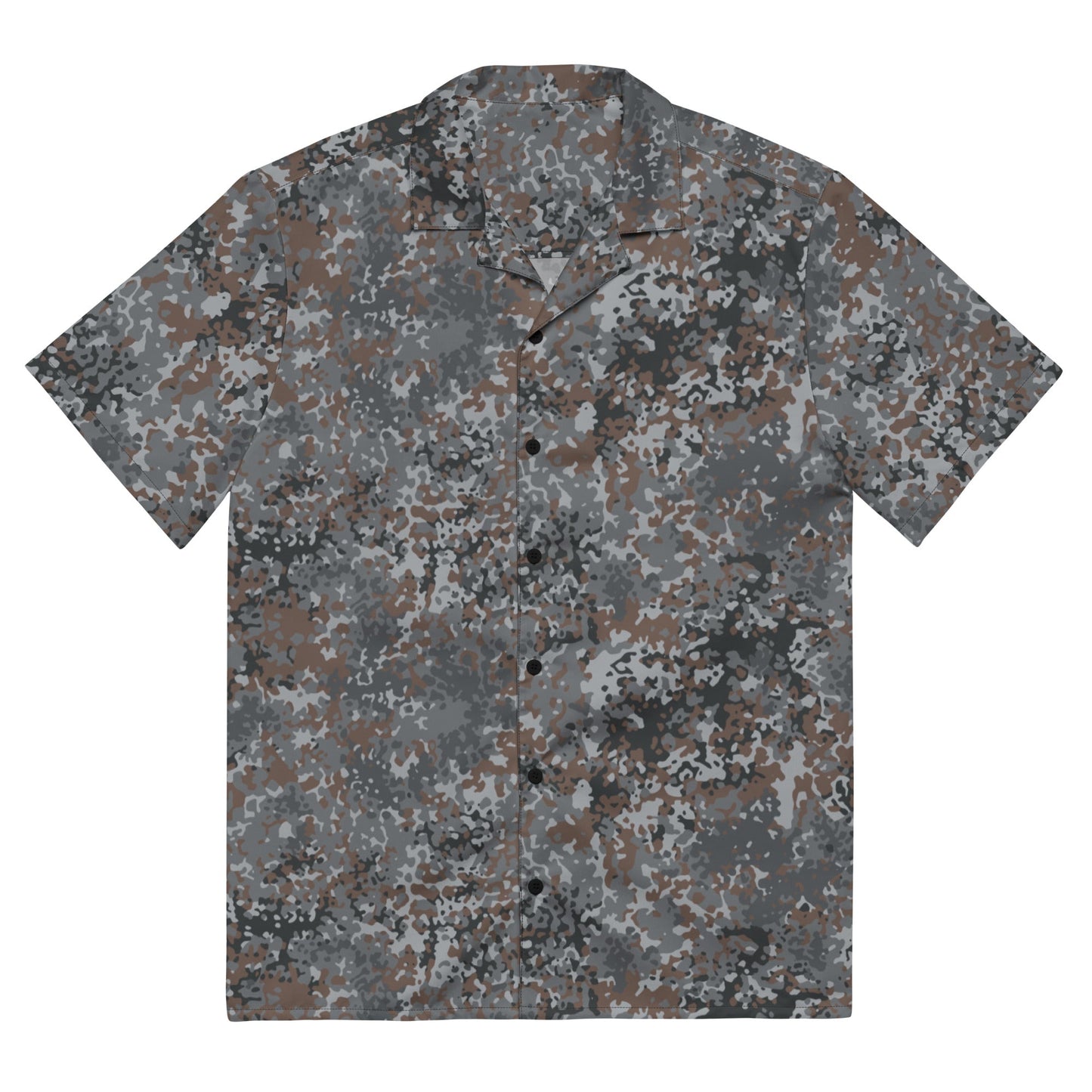 German Flecktarn Urban CAMO Unisex Short-Sleeve Button Shirt