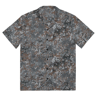 German Flecktarn Urban CAMO Unisex Short-Sleeve Button Shirt