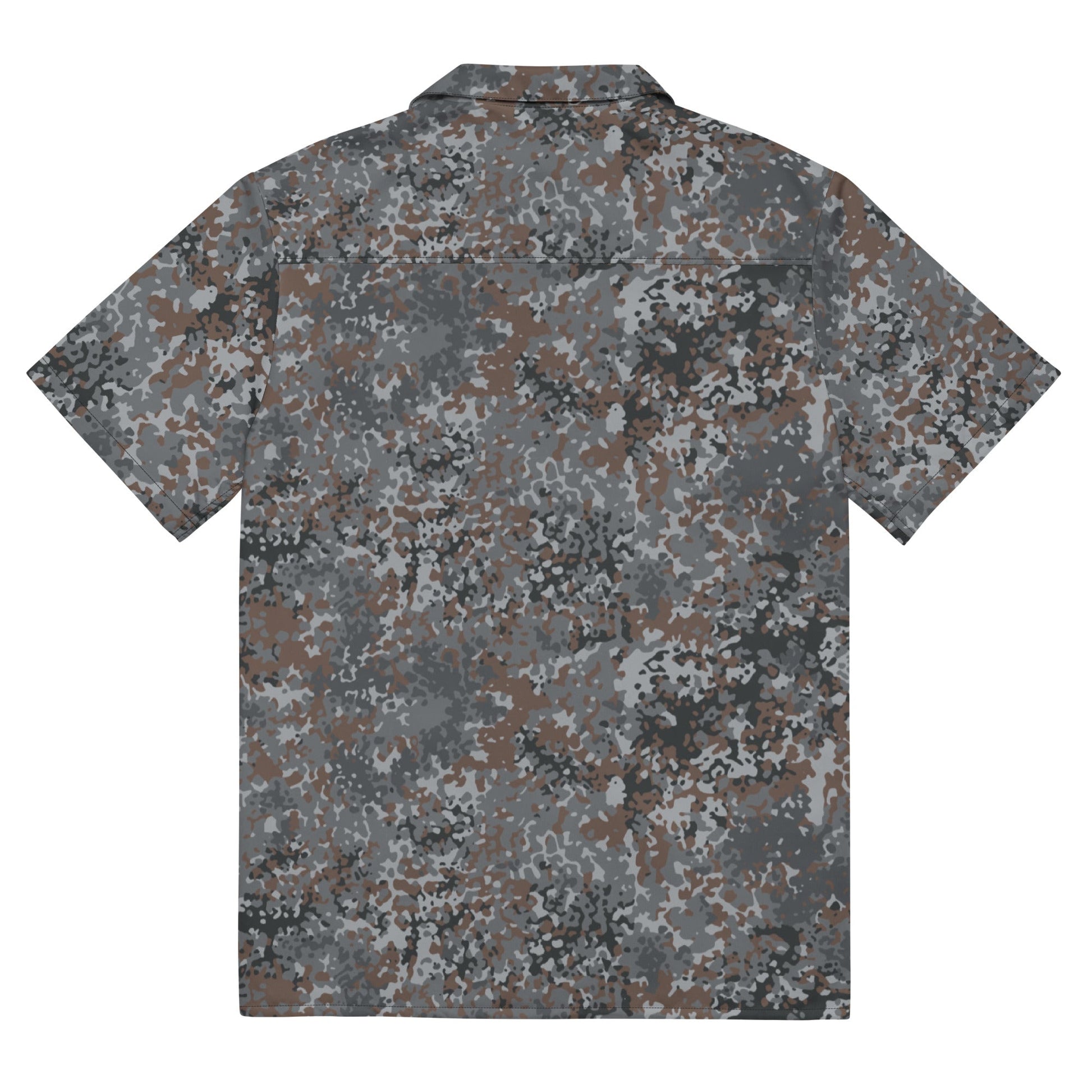 German Flecktarn Urban CAMO Unisex Short-Sleeve Button Shirt